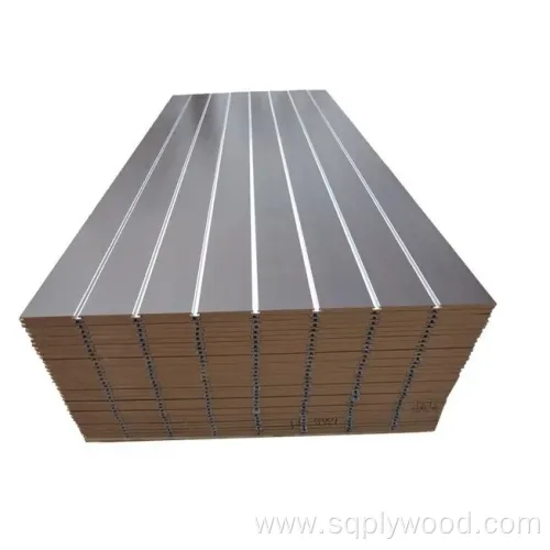 Slot Grooved MDF Board with 11 Aluminium Strips